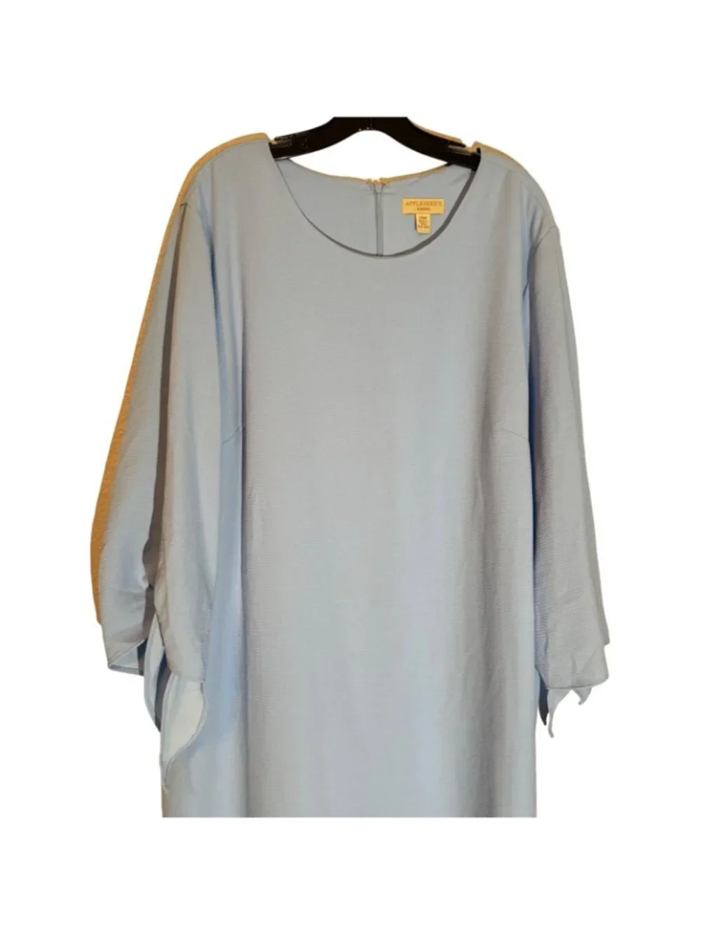 Appleseeds Womens Blue Dress 24W With Sleeve Ties Dress - Picture 7 of 12